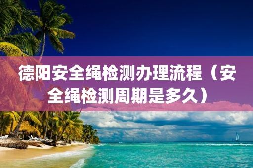 德阳安全绳检测办理流程（安全绳检测周期是多久）